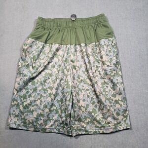 Zone‎ Pro Athletic Shorts Mens Large Green Camo Basketball Drawstring Pockets